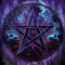 Altar Cloth Purple Pentacle